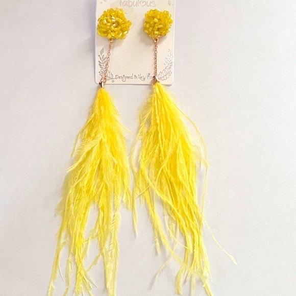 🛍🆕YELLOW EARRINGS - Picture 2 of 2